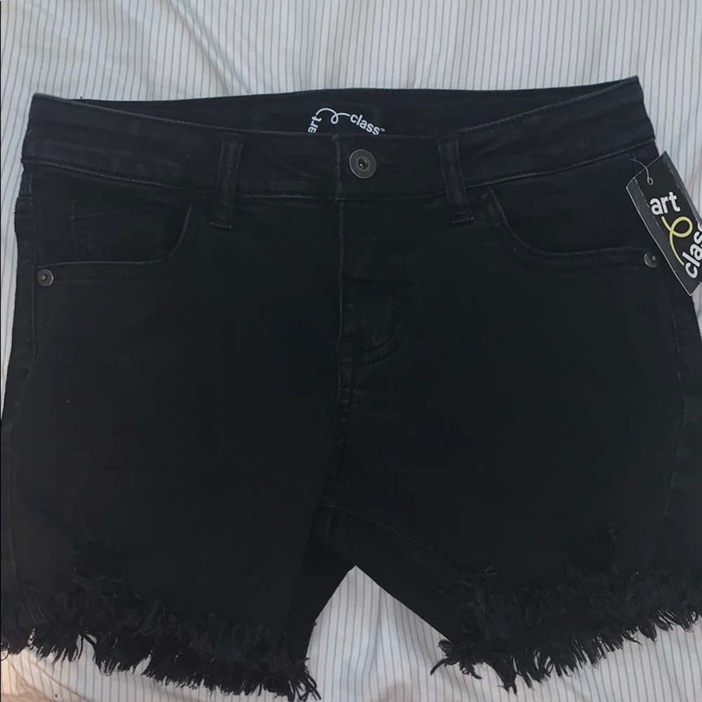 Target Art Class black kids denim shorts